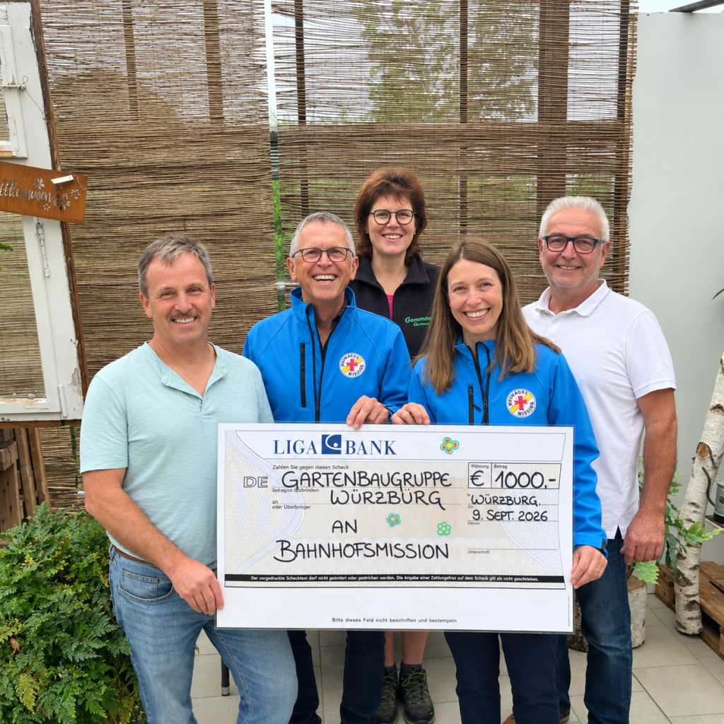Spendenübergabe Gartenbaugruppe Würzburg